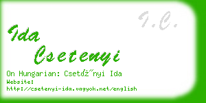 ida csetenyi business card